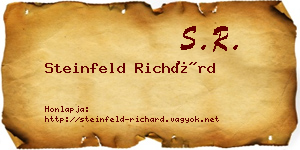 Steinfeld Richárd névjegykártya